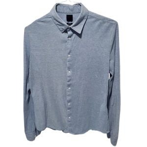 H&M Miracle Fit Blue Denim Color Men’s Button Down Casual Shirt!